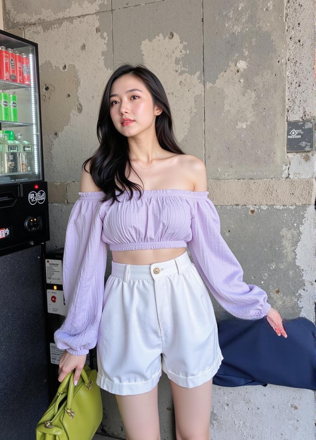 💰Mahaheng💰 #เสื้อครอปปาดยาวริ้ว# ครอปผู้หญิง ครอปปาดไหล่ ครอปแขนยาว ลายทาง สีพาสเทล ทรงสวย เสื้อผ้าแฟชั่นผู้หญิง ครอปผู้หญิง แฟชั่นเกาหลี แฟชั่นครอป