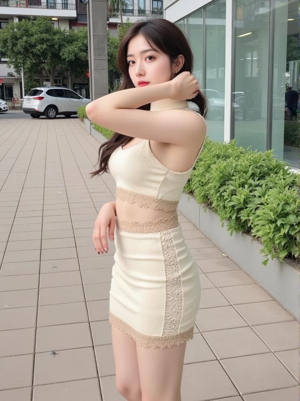 🌈MesubShop🌈ชุดเซตไหมพรมถัก ใส่เที่ยวทะเลปัง 🦊 ครอปสายเดี่ยวผูกหลัง+กระโปรงทรงเอ ใส่ง่ายสบายนุ่ม รุ่น เซตหมูแดง