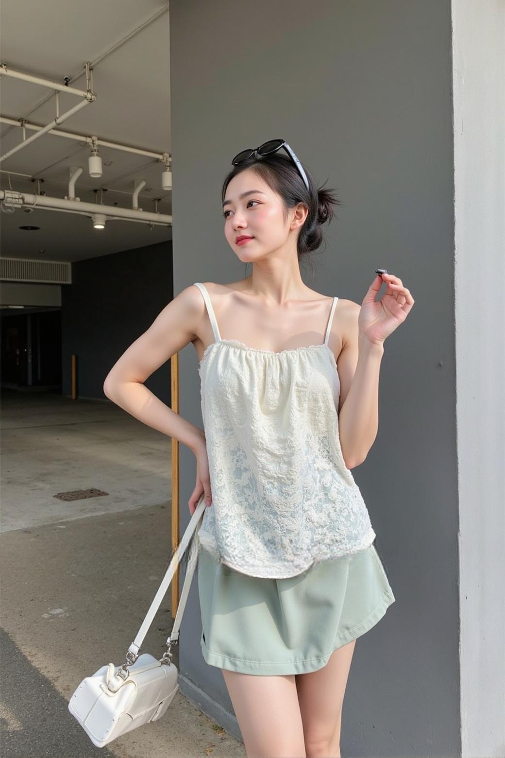 Mahaheng เสื้อครอปปาดไหล่ลายดอก ครอปแขนยาว ครอปลายสก็อต ลายดอกไม้ น่ารัก สวยหวานเซ็กซี่ แฟชั่นผู้หญิง แฟชั่นเกาหลี ครอปแฟชั่น
