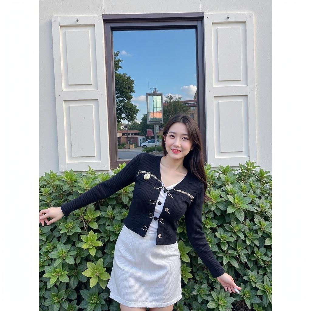 Auroraพร้อมส่ง(รูปถ่ายจากงานจริง) เสื้อไหมพรม แขนยาว เสื้อกันหนาว คาร์ดิแกนโบว์ 3อันน่ารักมากเกาหลีมาก 32145 ผู้หญิง Clothing