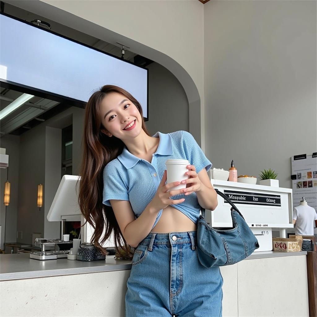 Auroraพร้อมส่ง(รูปถ่ายจากงานจริง) เสื้อครอป ไหมพรม คอปก โชว์อก แขนสั้น เว้าเอวน่ารักมาก ใส่ยั่วๆไปเลยเเม่ ใส่คือเเซ่บบ่ไหว 5926 ผู้หญิง Clothing