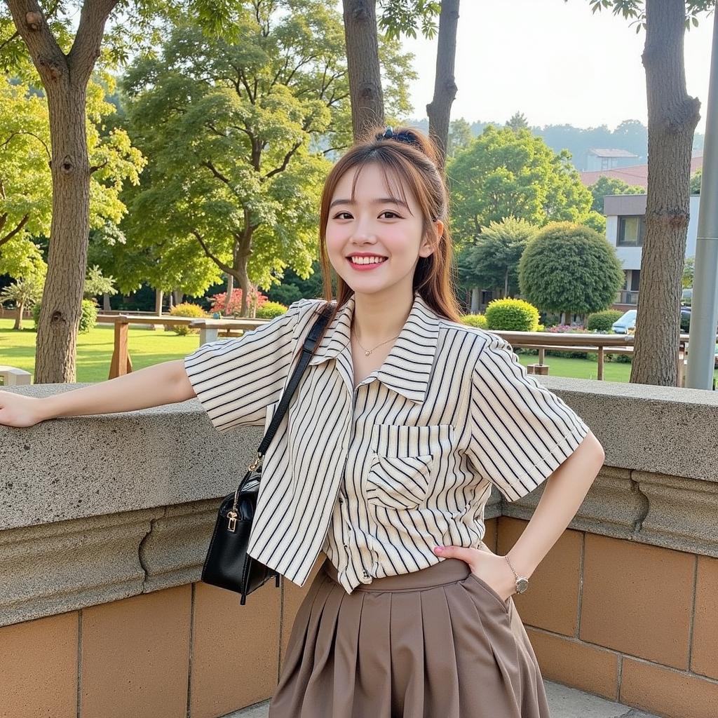 Aurora🛒พร้อมส่ง🚚 (รูปถ่ายจากงานจริง) เสื้อเชิ้ต ชายโค้งติดซิปหน้า ซิปใช้งานได้ ซิป-สั้น เชิ้ตแขนสั้นซิป